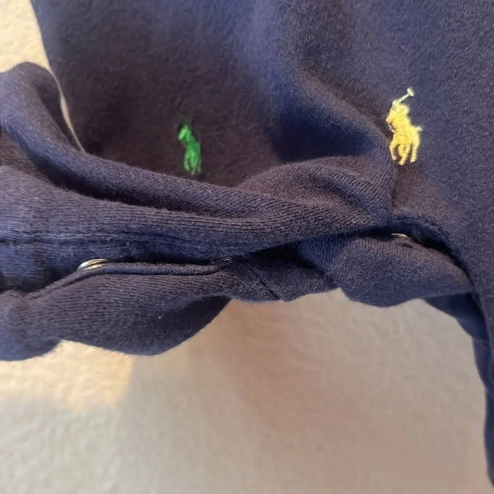 Ralph Lauren Baby Jumper Size 3 Months Navy Blue Multi color horse logo